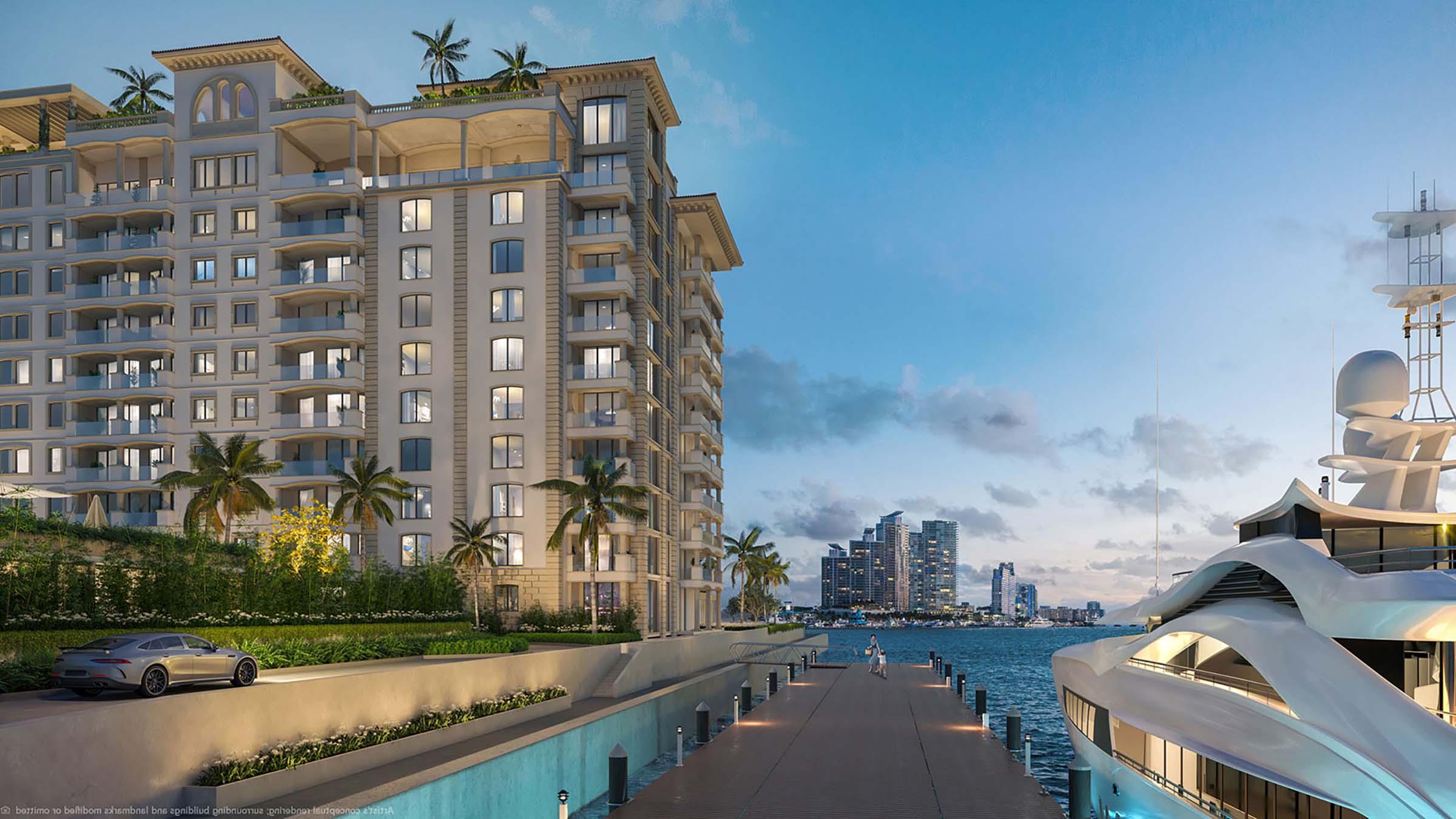 Rendering of Six Fisher Island Deep Water Dock